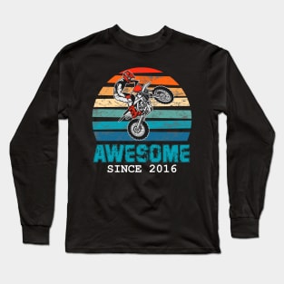 Awesome Since 2016 3rd Years Old dirt bike Long Sleeve T-Shirt